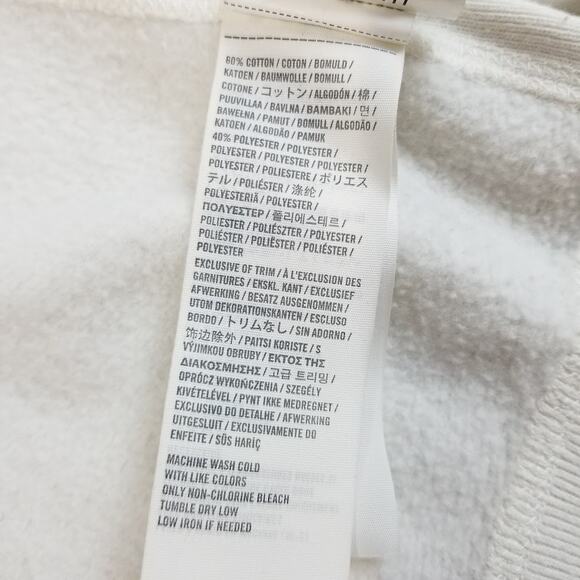 Y2K A&F Spell Out Zip Hoodie Medium White Vintage Campus Style - Picture 6 of 14